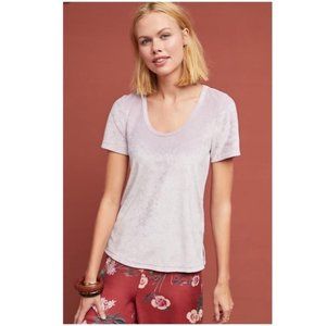 NWT Anthropologie Pure + Good Pink Velvet Tee Sm